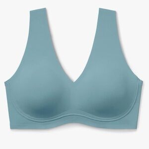 Storm Blue Extra-Small Full cup True Body Lift V Neck Bra - True & Co - Wireless